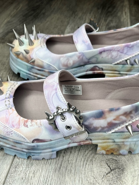 UGG Shoes - UGG Pastel Tie-Dye Mary Jane Flats with Silver Spiked Buckles